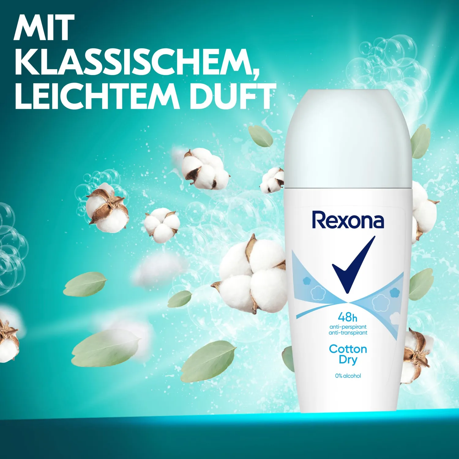 Rexona Cotton Dry Deo-Roll-On 6x50 ml blumig