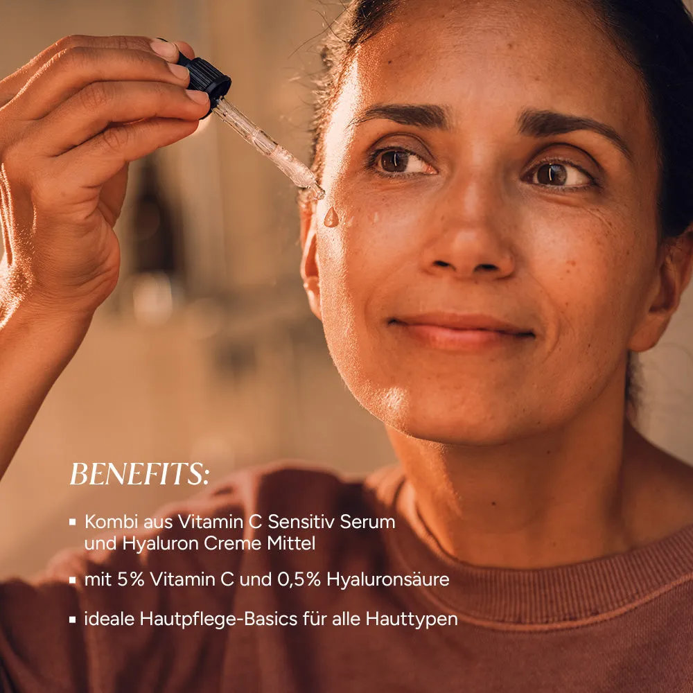 JUNGLÜCK Glow & Go Kombi Gesichtsserum Set Vitamin C