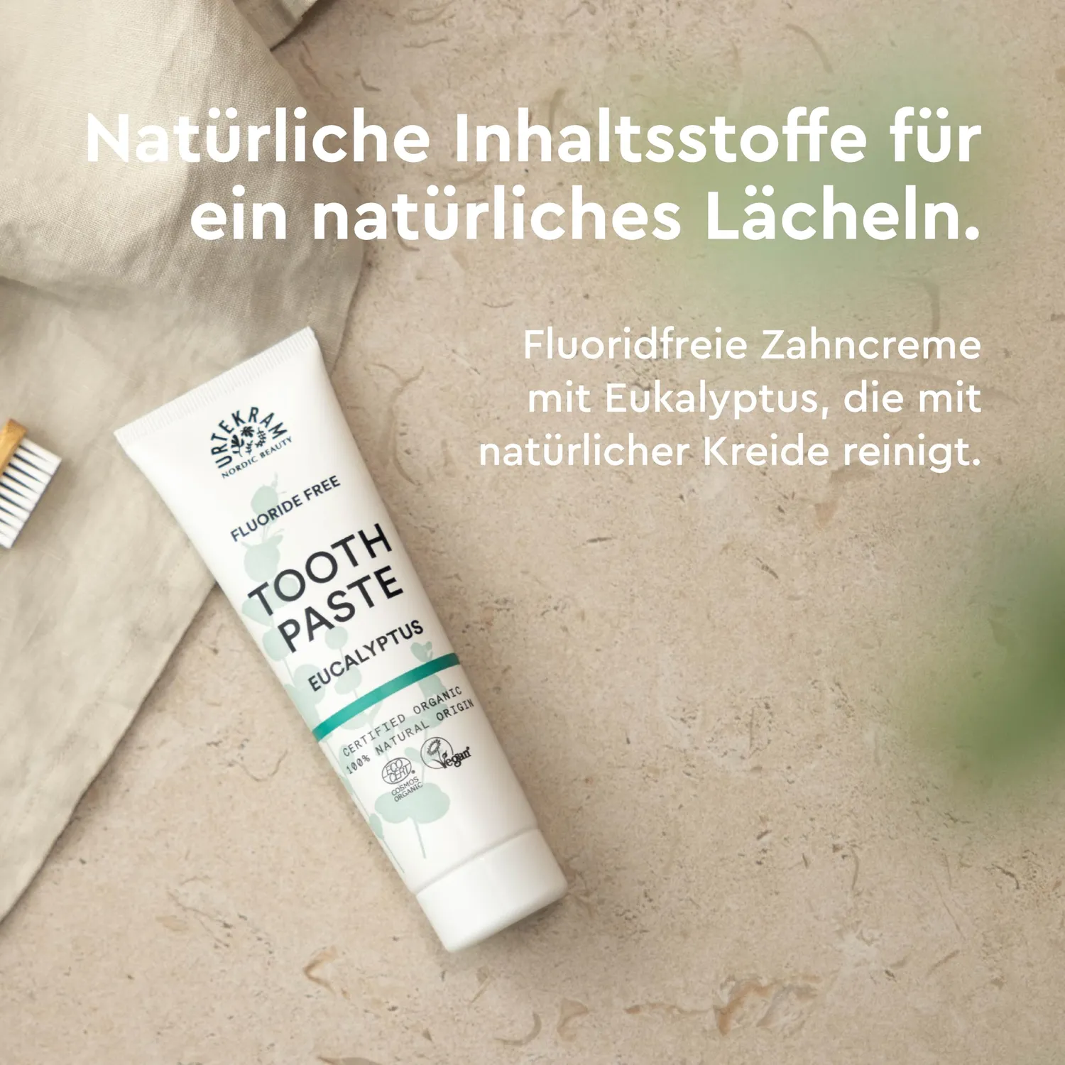 Urtekram Eukalyptus Zahnpasta 75 ml fluoridfrei Minze