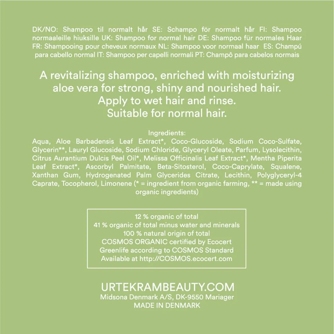 Urtekram Aloe Vera Shampoo 250 ml für normales Haar