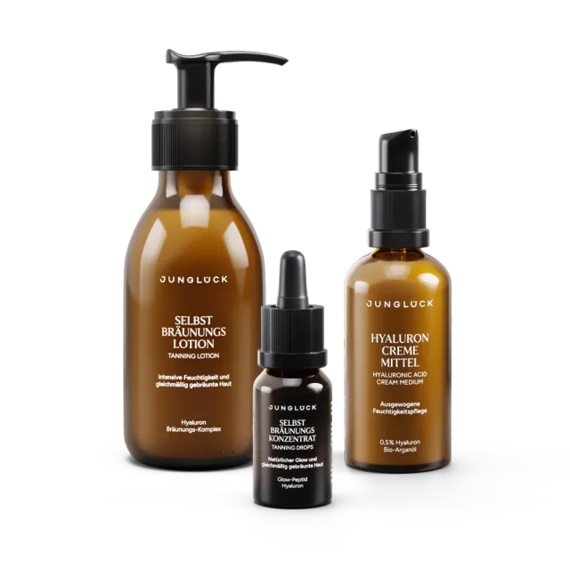 JUNGLÜCK Care & Tan Trio Körperset Set ohne Duftstoffe