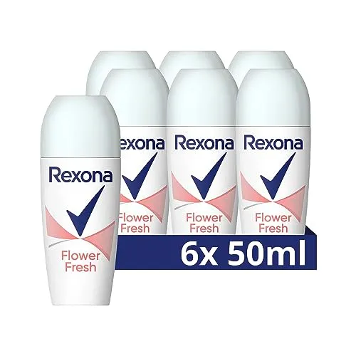 Rexona Flower Fresh Deo Roll-On 6x50 ml ohne Aluminium