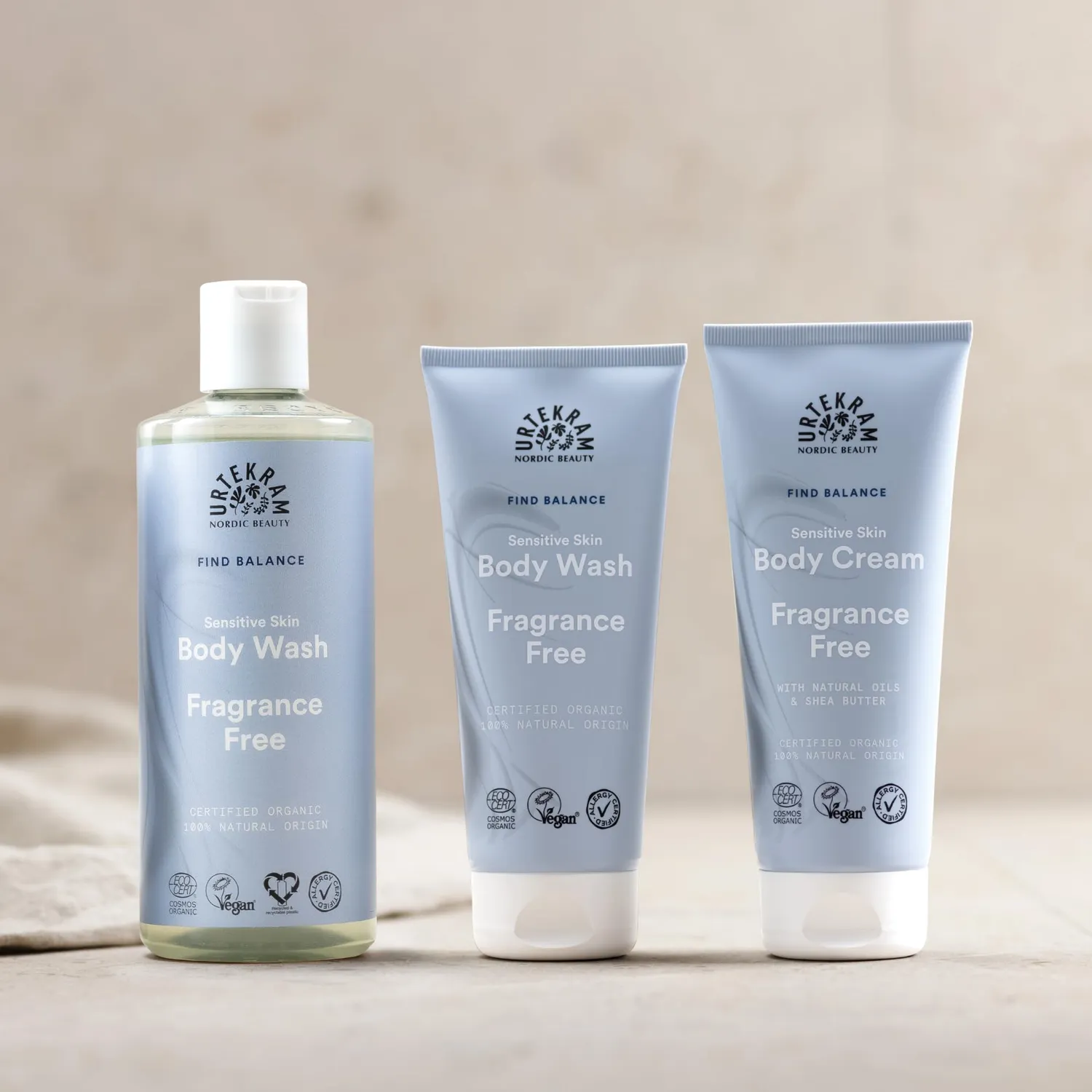 Urtekram Find Balance Körpercreme 200 ml parfümfrei