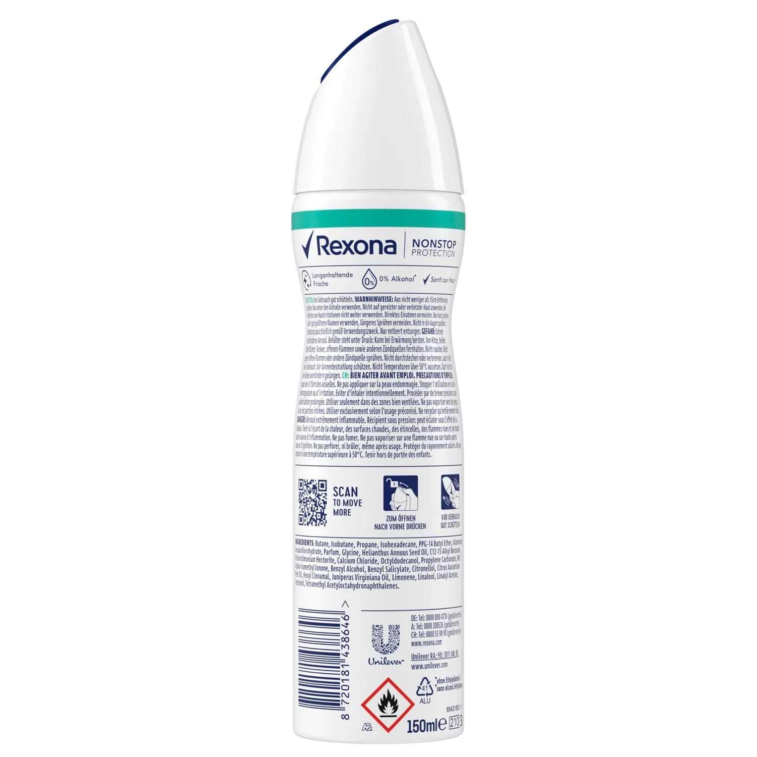 Rexona Nonstop Protection Shower Fresh Deo-Spray 6x150 ml
