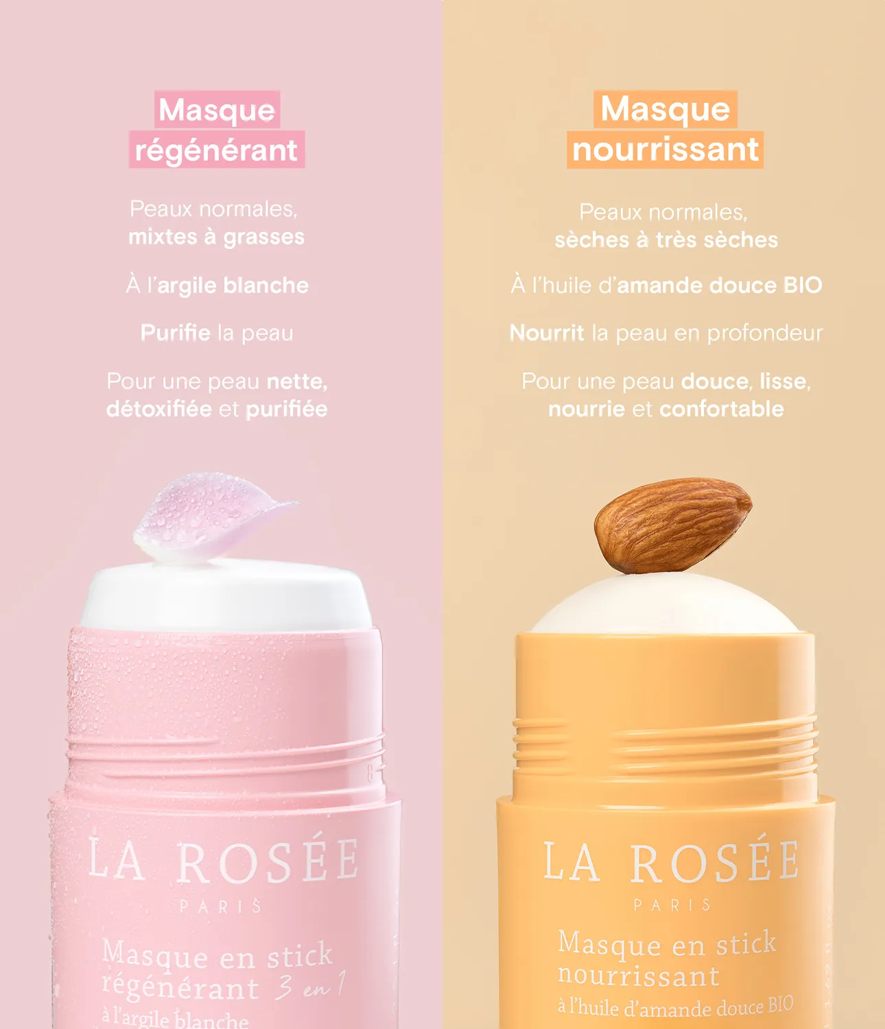 La Rosée Masque Stick 3in1 Gesichtsmaske weiße Tonerde