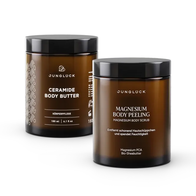 JUNGLÜCK Smooth Skin Kombi Körper-Set 1+1 für trockene Haut