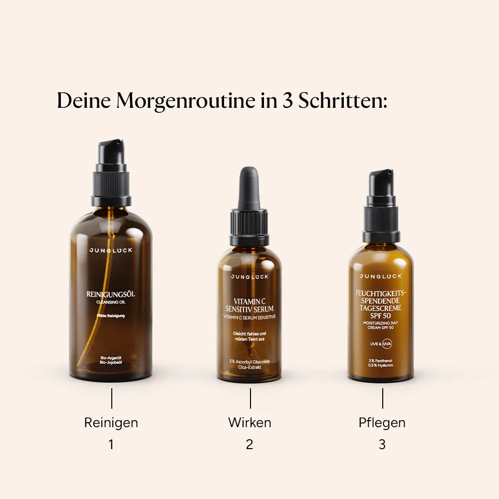JUNGLÜCK Set Fahlen Teint SPF Serum mit Panthenol