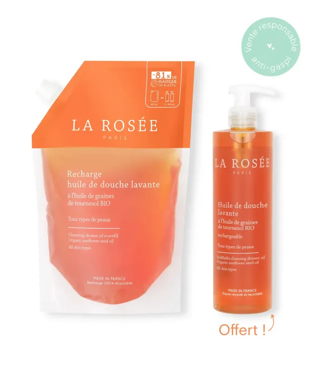 La Rosée Duschöl Duo mit Nachfüllung waschend