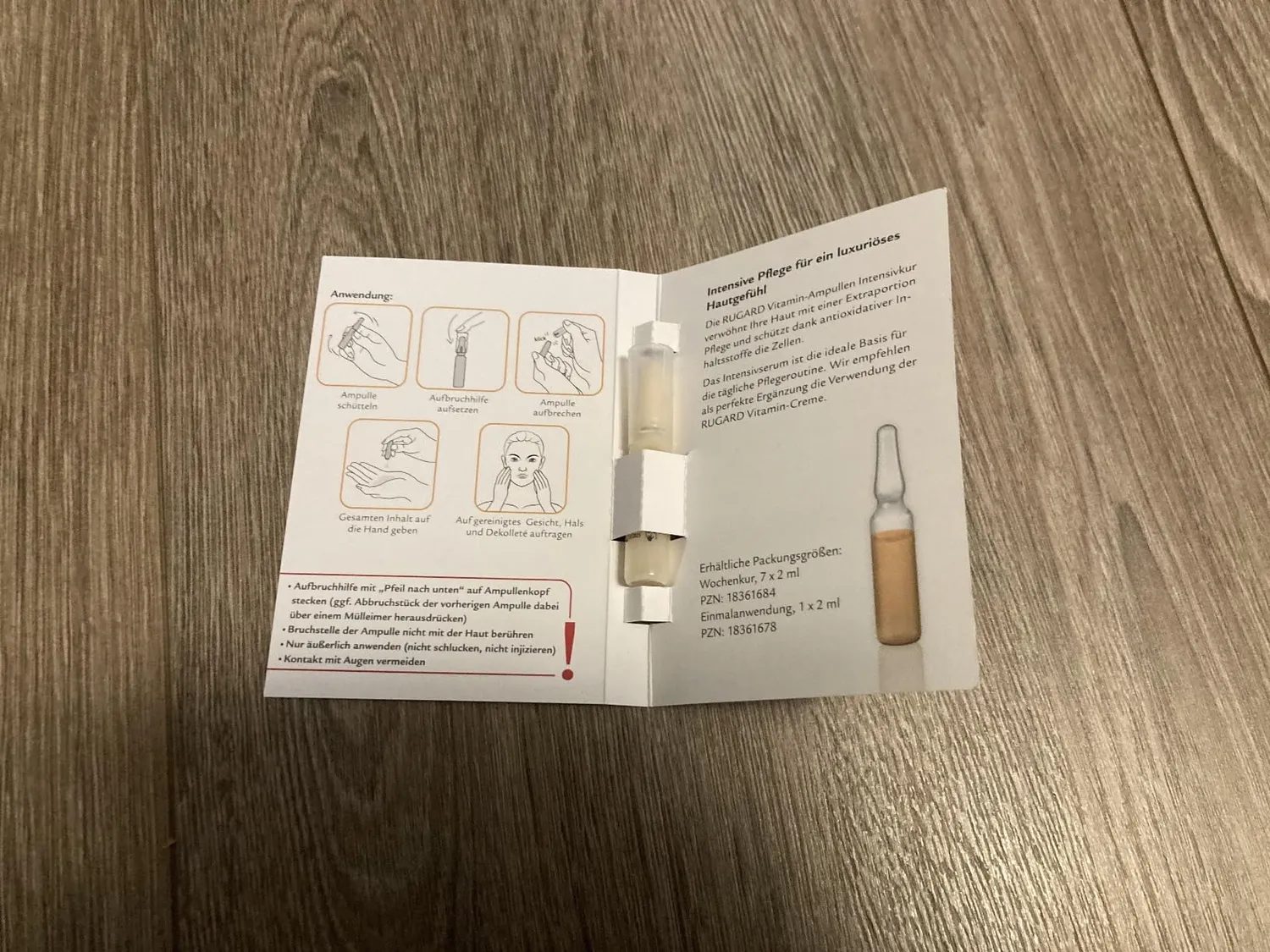 Rugard Vitamin-Ampullen 2 ml Anti-Aging Kur Gesicht
