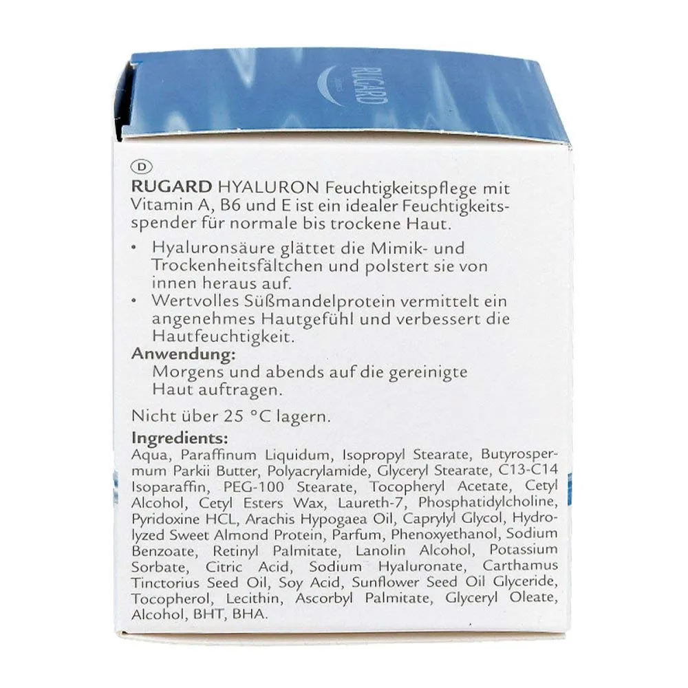 Rugard Hyaluron Feuchtigkeitspflege Creme 100 ml Hyaluronsäure