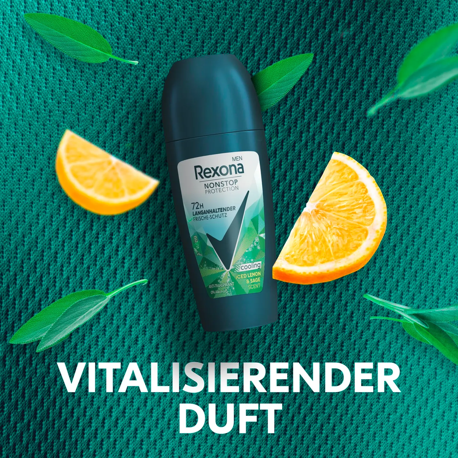 Rexona Men Iced Lemon & Sage Deo Roll-On 6x50 ml 72h