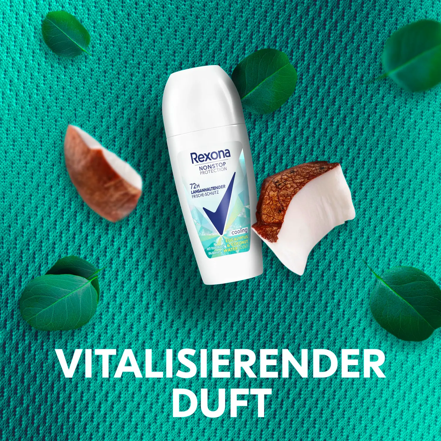 Rexona Cooling Eucalyptus & Coconut Deo Roll-On 6x50 ml
