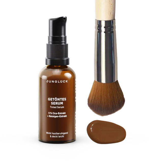 JUNGLÜCK Getöntes Serum Pinsel Set 04 dunkel Cica