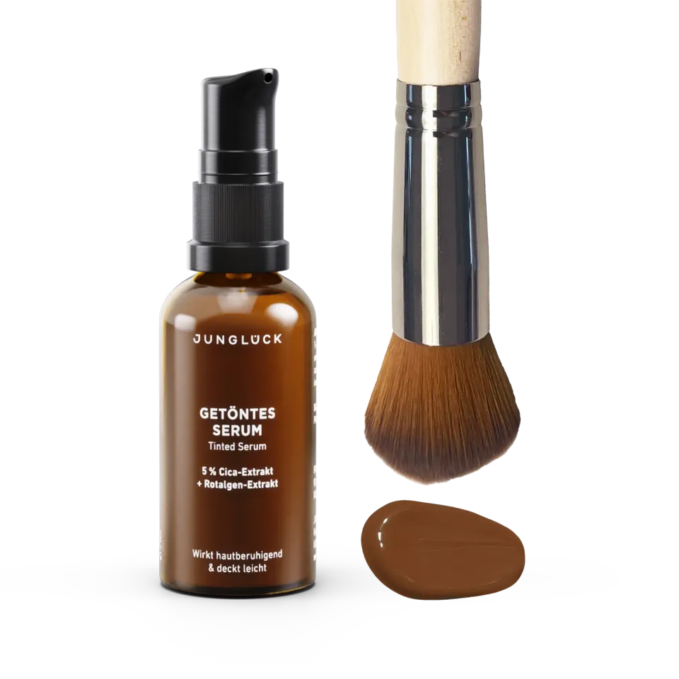 JUNGLÜCK Getöntes Serum Pinsel Set 04 dunkel Cica