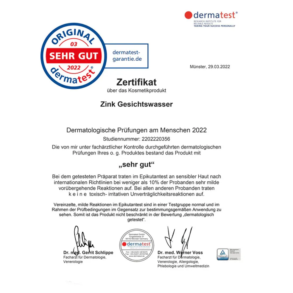 JUNGLÜCK Zink Gesichtswasser 20 ml Niacinamid