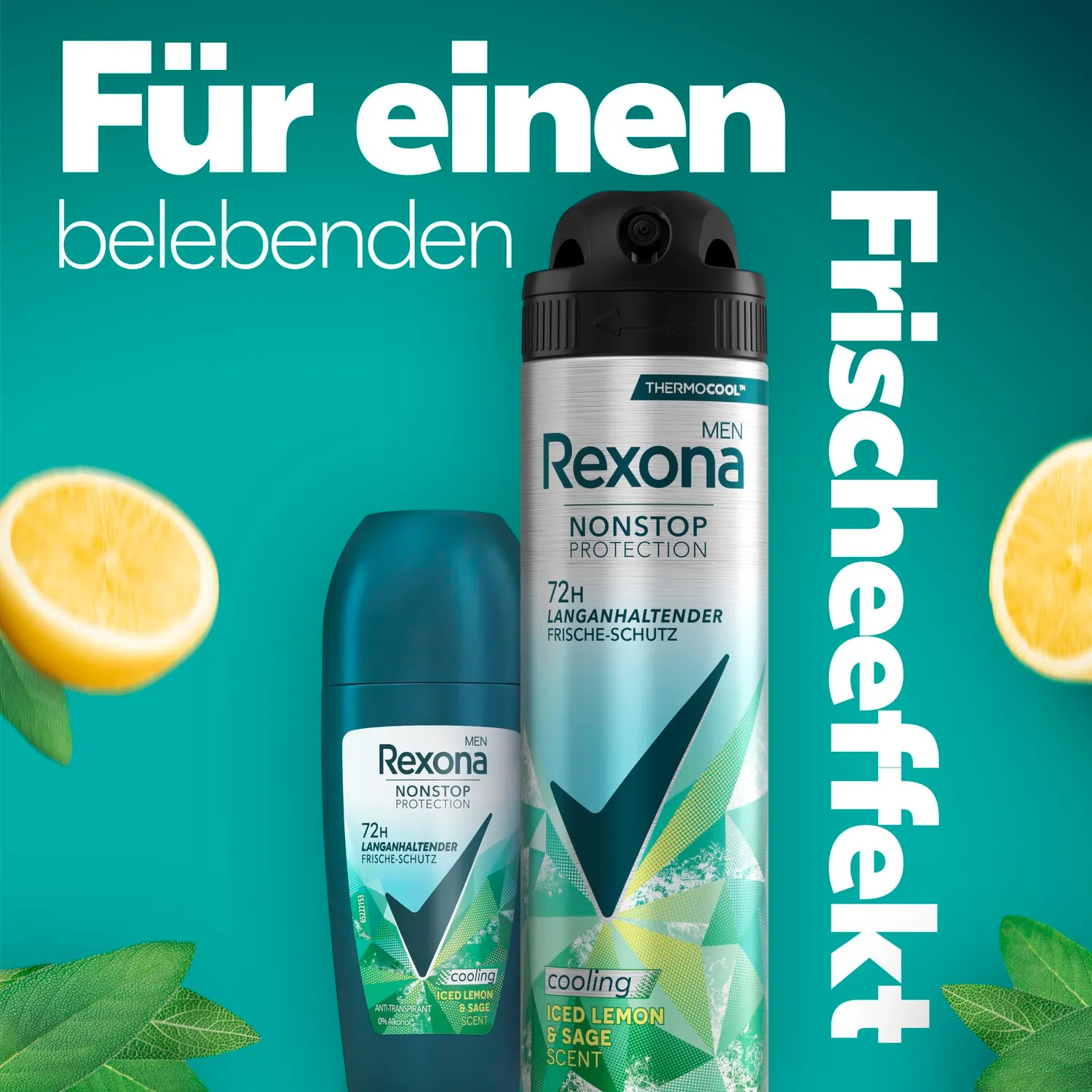 Rexona Men Iced Lemon & Sage Deo Roll-On 6x50 ml 72h