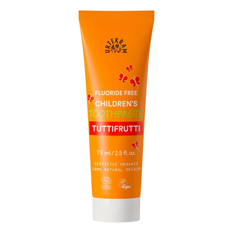 Urtekram Tutti Frutti Kinderzahnpasta 75 ml ohne Fluorid