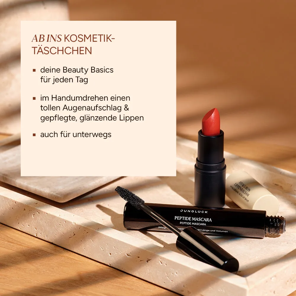 JUNGLÜCK Beauty Essentials Kombi Set Transparent Wimpern Lippen