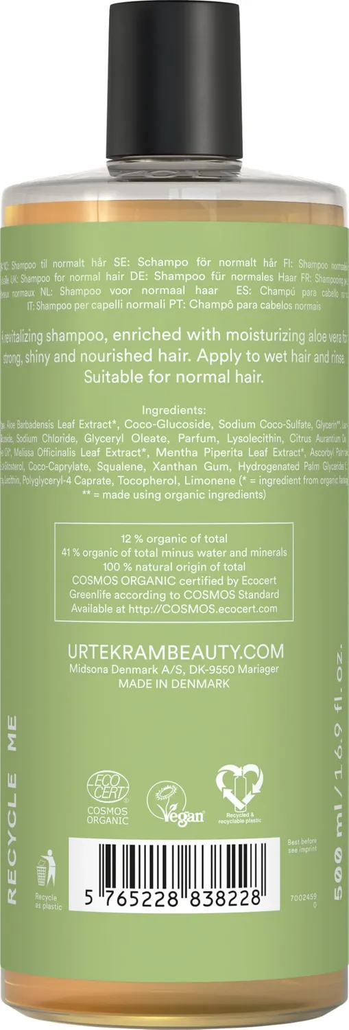 Urtekram Aloe Vera Shampoo 500 ml für normales Haar