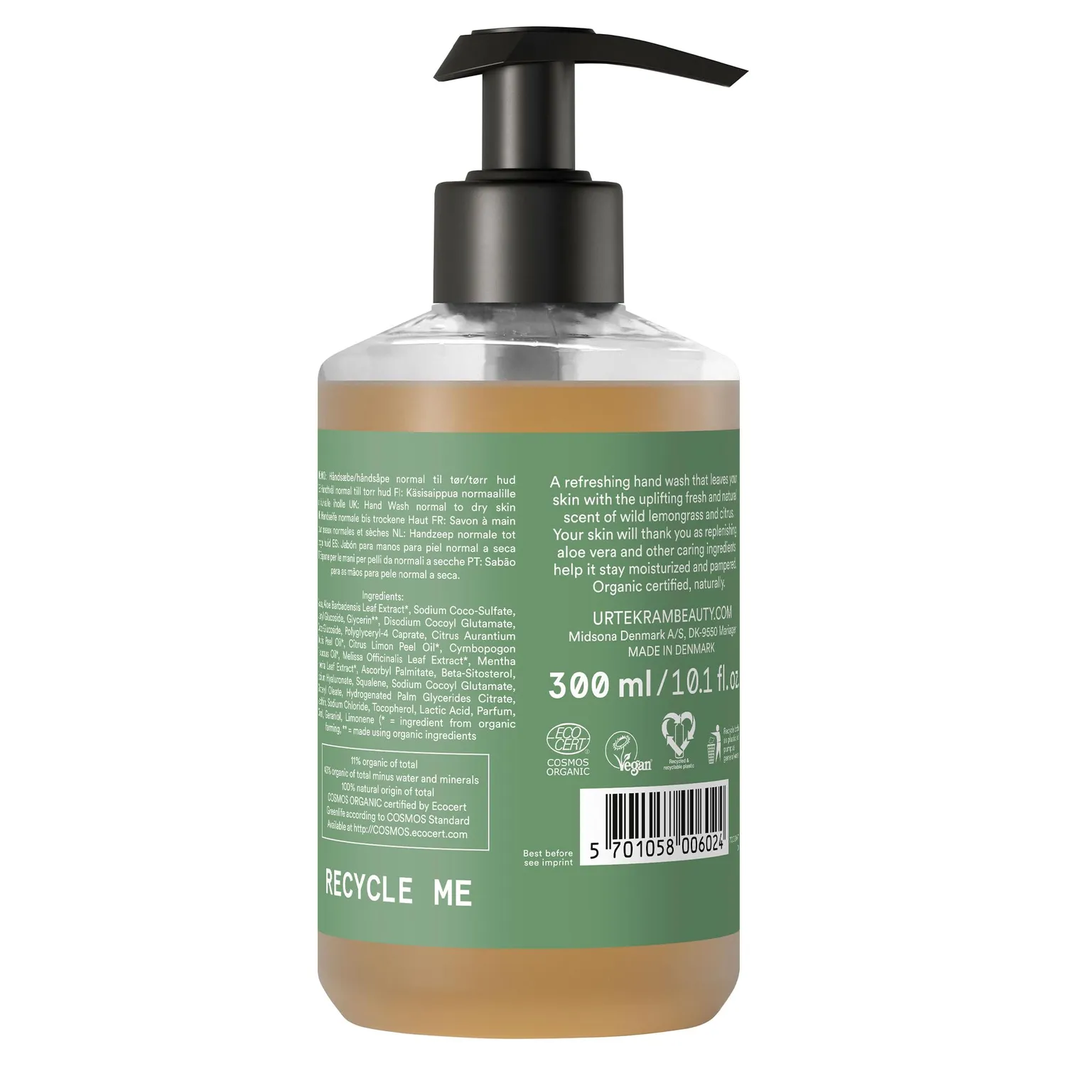 Urtekram Blown Away Handseife 300 ml Zitronengras