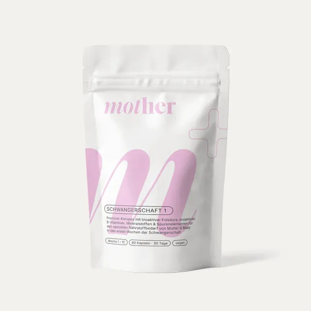 baybies mother+ Schwangerschaft 1 Premium-Komplex Kapseln mit Folat