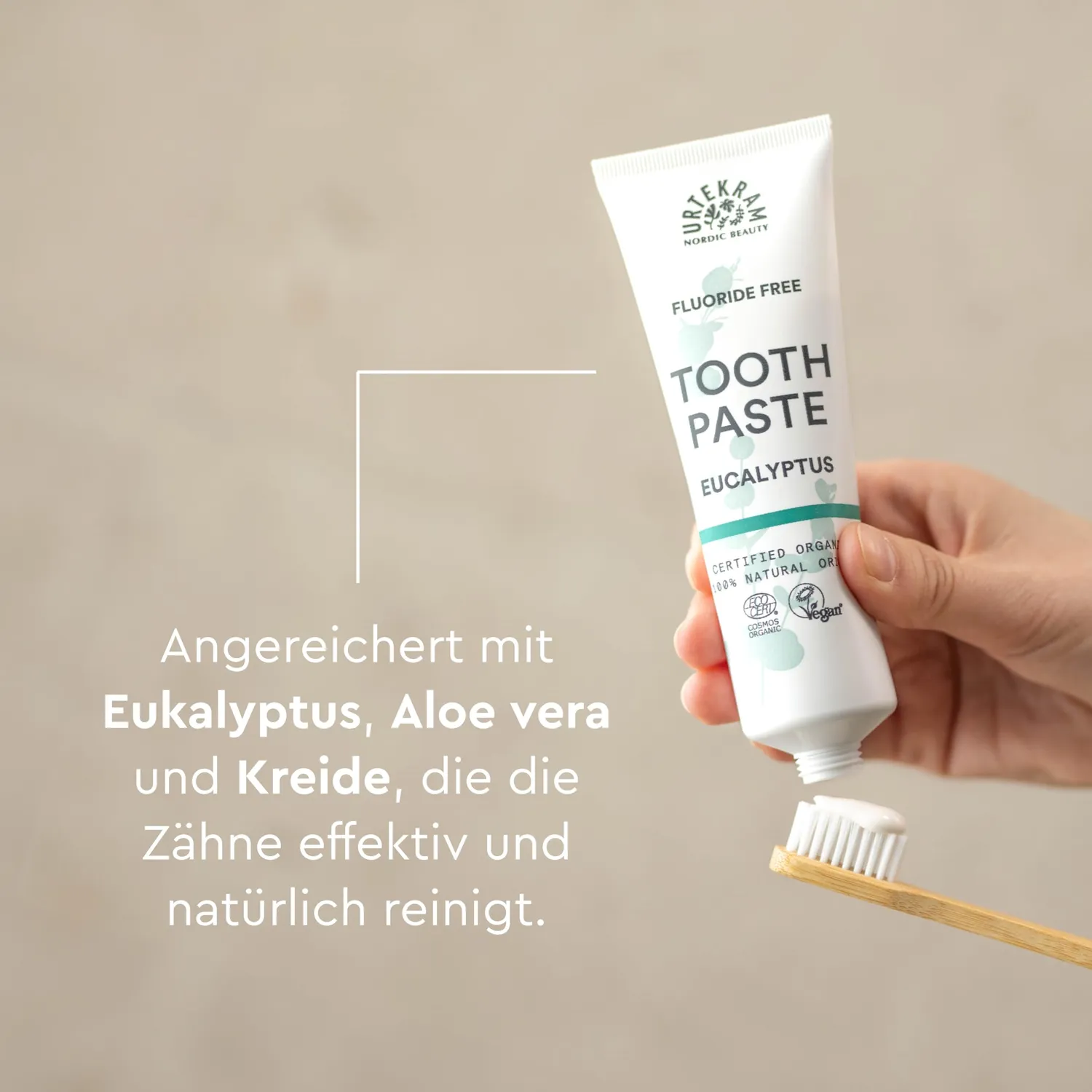 Urtekram Eukalyptus Zahnpasta 75 ml fluoridfrei Minze