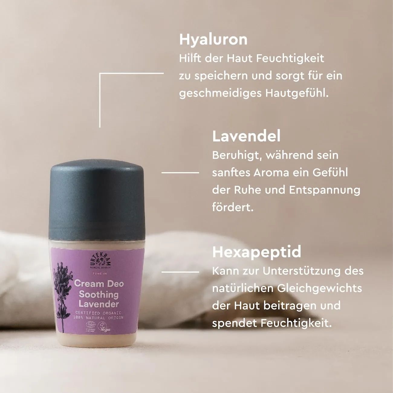 Urtekram Lavender Deo Roll-On 50 ml ohne Aluminium