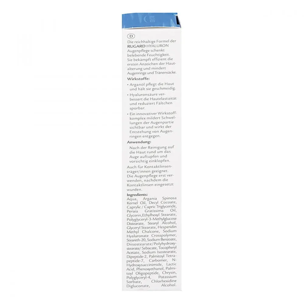 Rugard Hyaluron Augenpflege Creme 15 ml gegen Falten
