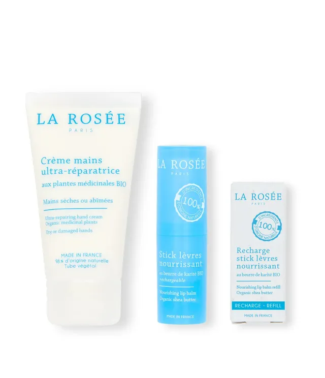 La Rosée Trio Handcreme Lippenstift Nachfüllung Set