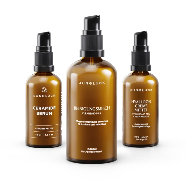 JUNGLÜCK Set Rötungen lindern Gesicht beruhigend Ceramide