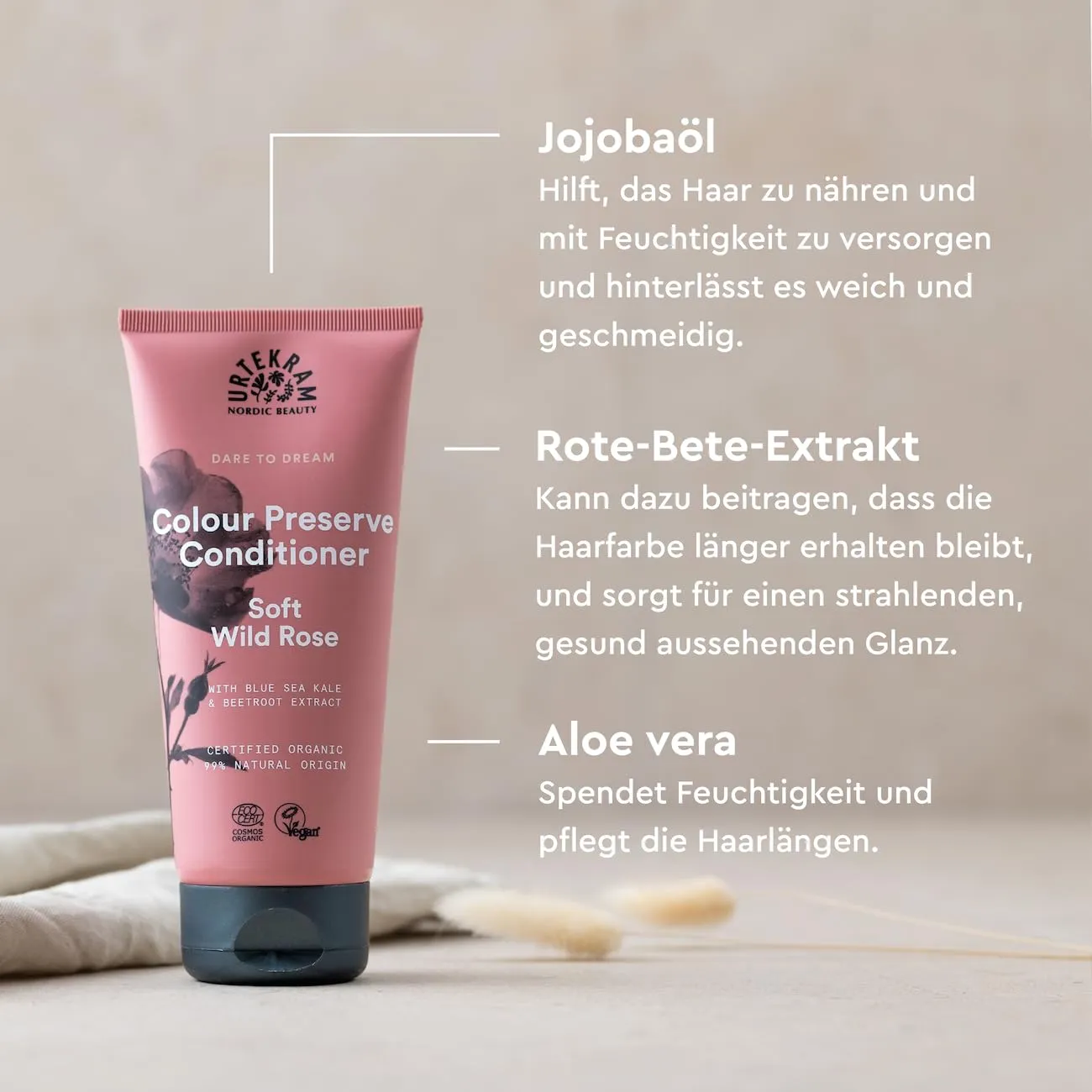 Urtekram Soft Wild Rose Color Preserve Spülung 180 ml