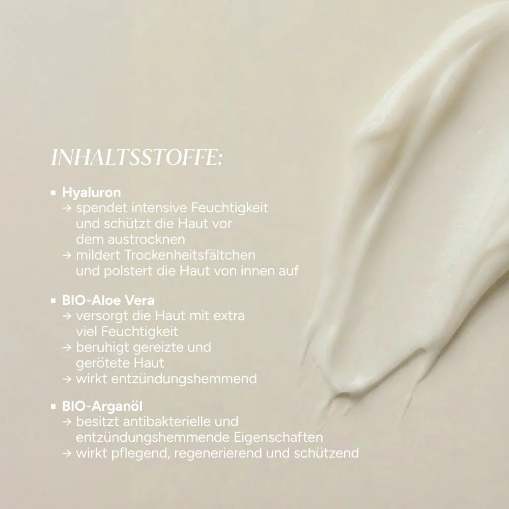 JUNGLÜCK Hyaluron Creme Reichhaltig Gesichtscreme 50 ml trocken