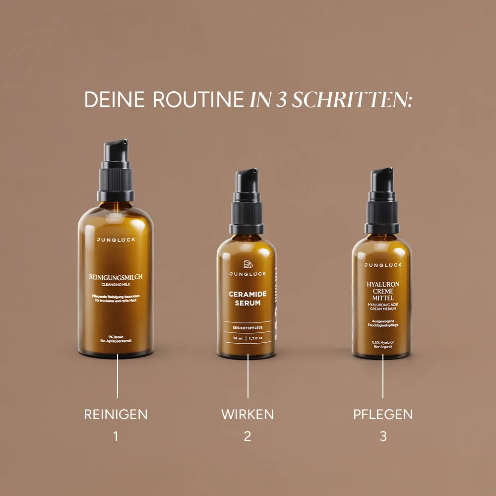JUNGLÜCK Set Rötungen lindern Gesicht beruhigend Ceramide