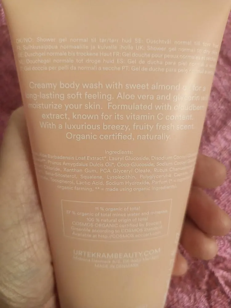 Urtekram Nordic Berry Body Wash Duschgel 200 ml Mandelöl