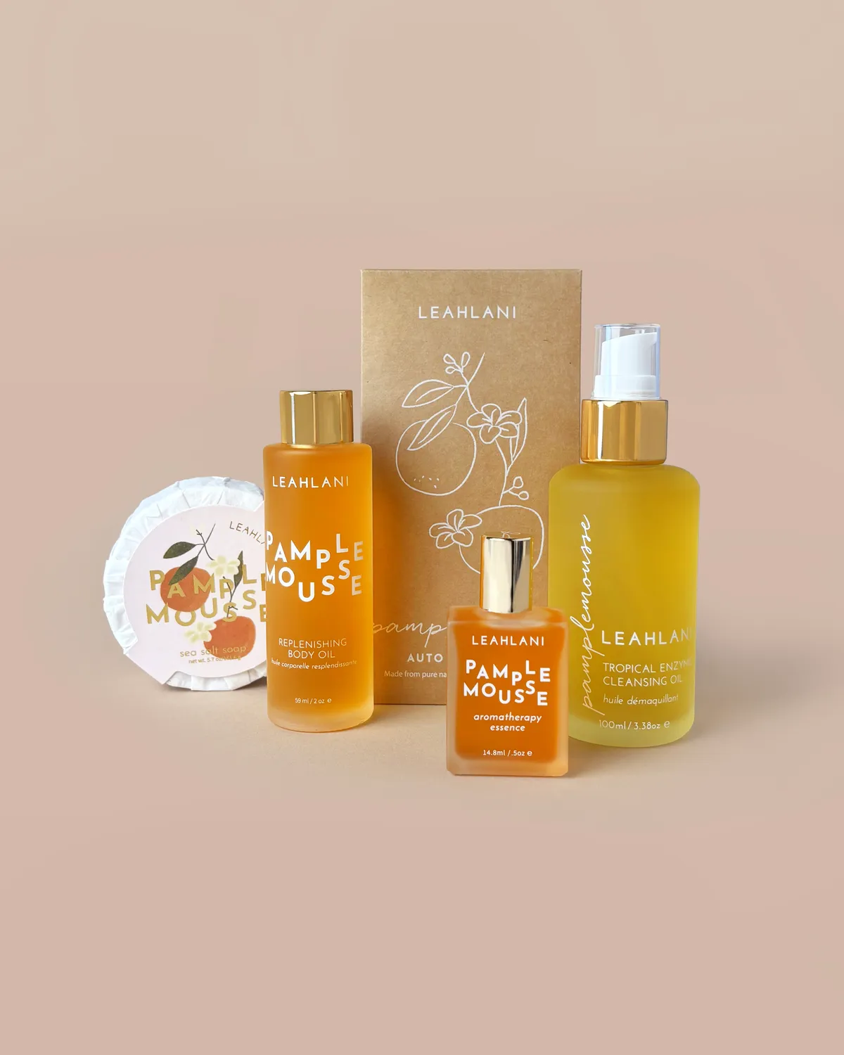 Leahlani Pamplemousse Collection Geschenkset 5-teilig Kulturtasche