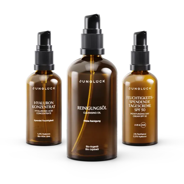 JUNGLÜCK Trockenheit reduzieren Set mit SPF Tagescreme