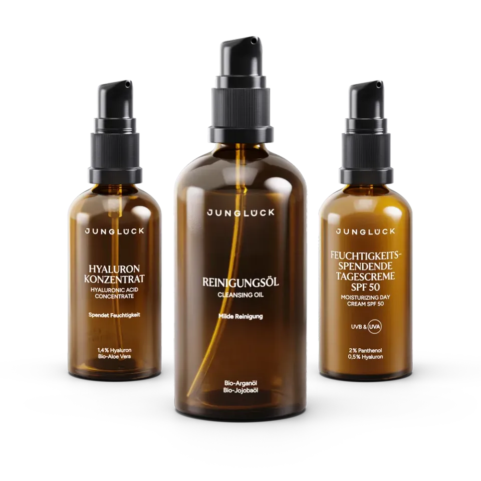 JUNGLÜCK Trockenheit reduzieren Set mit SPF Tagescreme