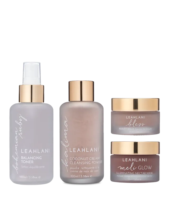Leahlani The Pink Ritual Gesichtspflege-Set 4-teilig trockene Haut