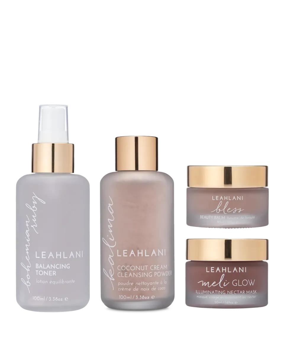 Leahlani The Pink Ritual Gesichtspflege-Set 4-teilig trockene Haut