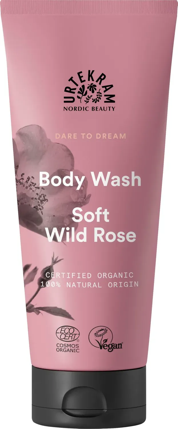 Urtekram Soft Wild Rose Duschgel 200 ml feuchtigkeitsspendend