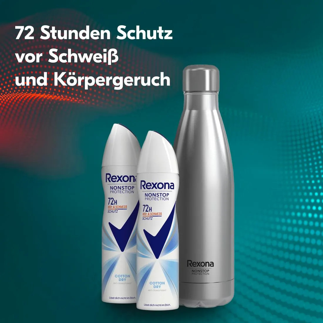 Rexona Cotton Dry Geschenkset Deospray 2x150 ml + Flasche