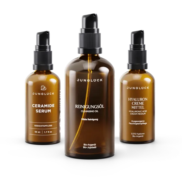 JUNGLÜCK Set Hautbarriere stärken Serum Reinigung