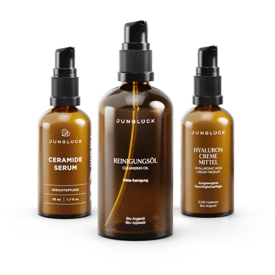 JUNGLÜCK Set Hautbarriere stärken Serum Reinigung
