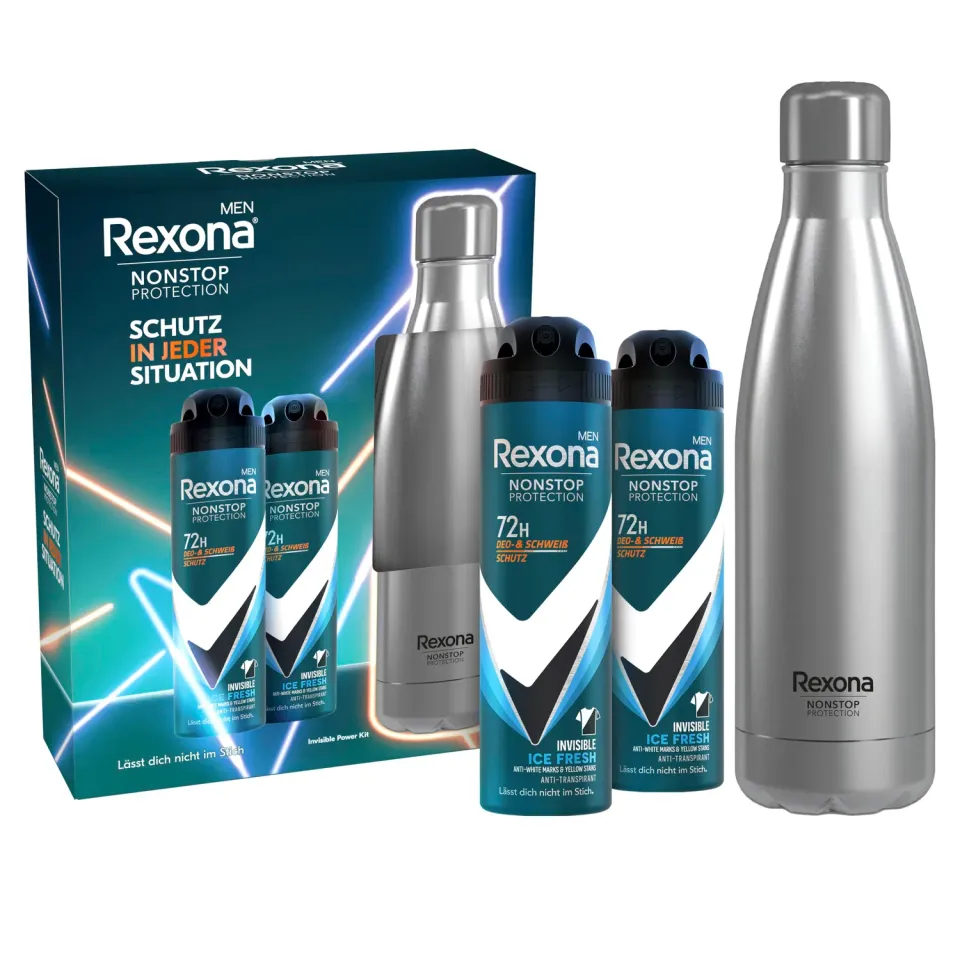 Rexona Men Invisible Ice Fresh Deo-Geschenkset 2x150 ml 72h Schutz