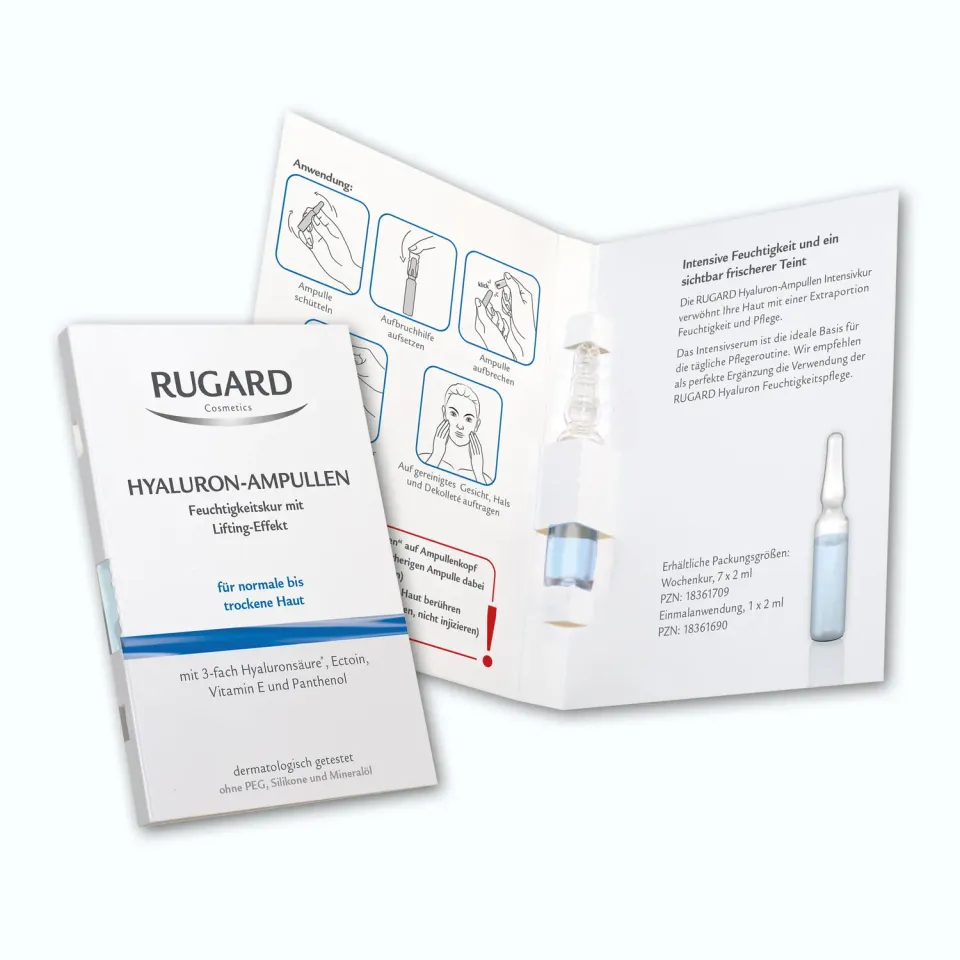 Rugard Hyaluron Ampullen 2 ml Serum mit Lifting-Effekt