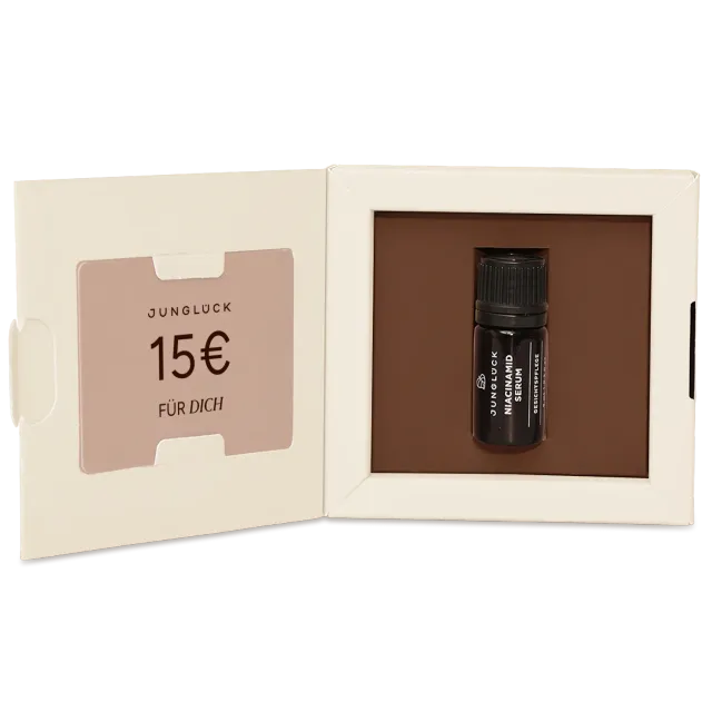 JUNGLÜCK Gutschein Box 15 EUR Geschenkgutschein Papier