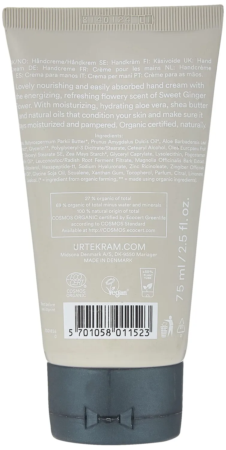 Urtekram Start Over Sweet Ginger Flower Handcreme 75 ml