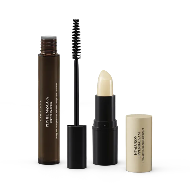 JUNGLÜCK Beauty Essentials Kombi Set Transparent Wimpern Lippen