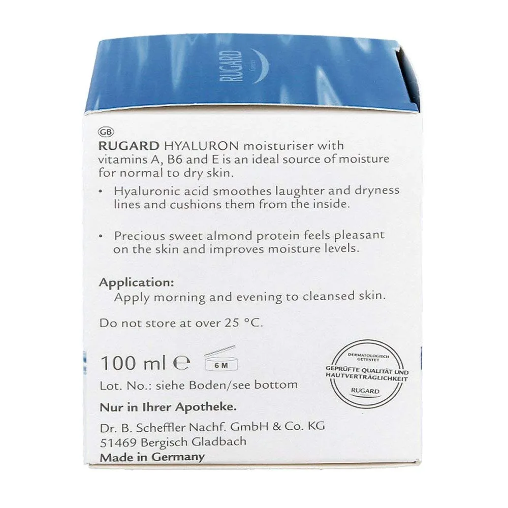 Rugard Hyaluron Feuchtigkeitspflege Creme 100 ml Hyaluronsäure