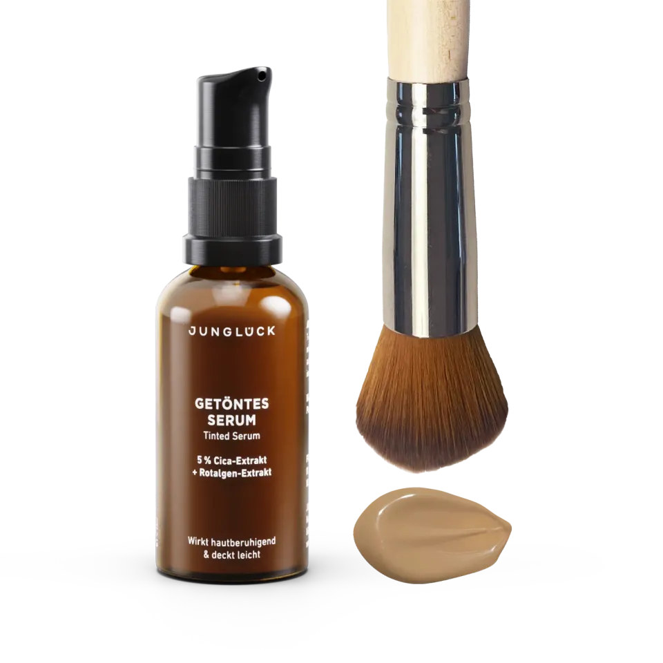 JUNGLÜCK Getöntes Serum + Pinsel Kombi 02 hell mit Cica